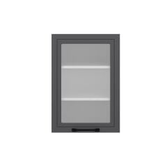 Alvinka Mutfak Modül Mbr_A Üst 1Dk2R 50-H72Cm Dolap Cam Beyaz Antrasit Suntalam