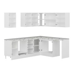 Alvinka 250-200X222 Cm Mbr_B Köşe Mutfak Dolabı Antrasit - Suntalam