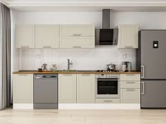 Alvinka 310X210 Cm Klasik Mebran Mutfak Dolabı M-E90S50S50-2 Mebran | Kumtaşı - Mdf