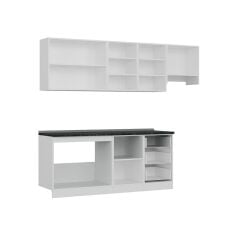 Minar 250 Cm Mutfak Dolabı Beyaz Dore 250-D7