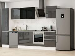 Alvinka 315X210 Cm High Gloss Mutfak Dolabı Mb-E90B45S60-3 High Gloss | Antrasit - Mdf