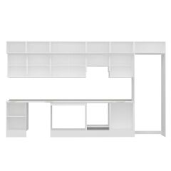 Alvinka 390X240 Cm High Gloss Mutfak Dolabı Mb-E80S50S60-1 High Gloss | Antrasit - Mdf