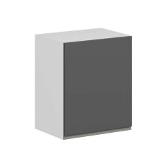 Alvinka Mutfak Modül Hg_J Üst 1Dk1R 50-H60Cm Dolap Beyaz Antrasit Mdf