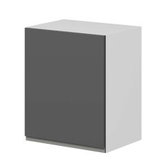 Alvinka Mutfak Modül Hg_J Üst 1Dk1R 50-H60Cm Dolap Beyaz Antrasit Mdf
