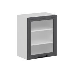 Alvinka Mutfak Modül Mbr_A Üst 1Dk2R 60-H72Cm Dolap Cam Beyaz Antrasit Suntalam