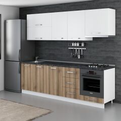 Minar 250 Cm Mutfak Dolabı Beyaz Dore 250-D8