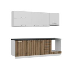 Minar 250 Cm Mutfak Dolabı Beyaz Dore 250-D8