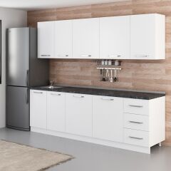 Minar 255 Cm Mutfak Dolabı Beyaz 255-B1