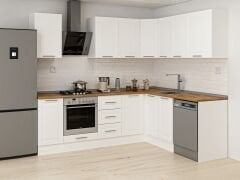 Alvinka 250-200X222 Cm Mbr_C Köşe Mutfak Dolabı Beyaz - Suntalam