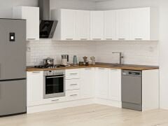 Alvinka 250-200X222 Cm Mbr_C Köşe Mutfak Dolabı Beyaz - Suntalam