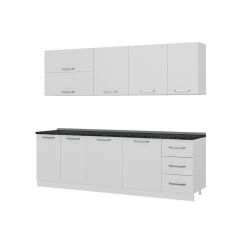 Minar 255 Cm Mutfak Dolabı Beyaz 255-B2