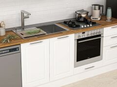 Alvinka 310X210 Cm Klasik Mebran Mutfak Dolabı M-E90S50S50-3 Mebran | Beyaz - Mdf