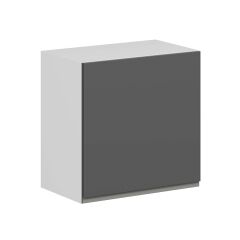 Alvinka Mutfak Modül Hg_J Üst 1Dk1R 60-H60Cm Dolap Beyaz Antrasit Mdf