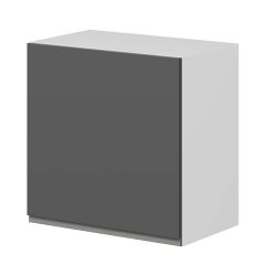 Alvinka Mutfak Modül Hg_J Üst 1Dk1R 60-H60Cm Dolap Beyaz Antrasit Mdf