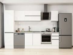 Alvinka 300X210 Cm High Gloss Mutfak Dolabı Mb-E90B50S40-2 High Gloss | Beyaz - Suntalam