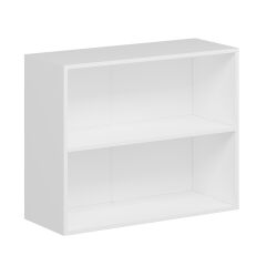 Alvinka Mutfak Modül Mbr_A Üst 2Dk1R 90-H72Cm Dolap Cam Beyaz Antrasit Mdf