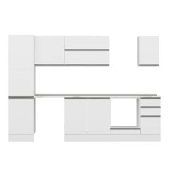 Alvinka 300X210 Cm High Gloss Mutfak Dolabı Mb-E90B50S40-2 High Gloss | Beyaz - Mdf