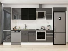 Alvinka 365X222 Cm High Gloss Mutfak Dolabı Mbb-E80B45S40-3