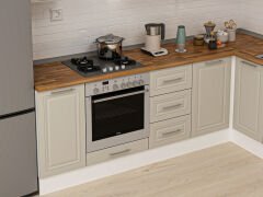 Alvinka 250-200X222 Cm Mbr_C Köşe Mutfak Dolabı Kumtaşı - Mdf