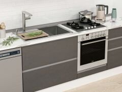 Alvinka 390X240 Cm High Gloss Mutfak Dolabı Mb-E80S50S60-3 High Gloss | Antrasit - Mdf