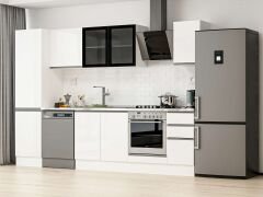 Alvinka 300X210 Cm High Gloss Mutfak Dolabı Mb-E90B50S40-3 High Gloss | Beyaz - Suntalam