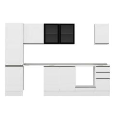 Alvinka 300X210 Cm High Gloss Mutfak Dolabı Mb-E90B50S40-3 High Gloss | Beyaz - Suntalam