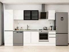 Alvinka 300X210 Cm High Gloss Mutfak Dolabı Mb-E90B50S40-3 High Gloss | Beyaz - Mdf