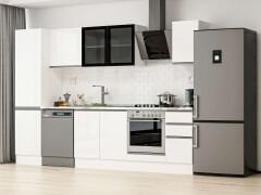 Alvinka 300X210 Cm High Gloss Mutfak Dolabı Mb-E90B50S40-3 High Gloss | Beyaz - Mdf