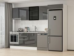 Alvinka 310X220 Cm Hg_J Mutfak Dolabı Antrasit - Suntalam