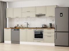 Alvinka 320X210 Cm Klasik Mebran Mutfak Dolabı M-E90S50S60-1 Mebran | Kumtaşı - Mdf