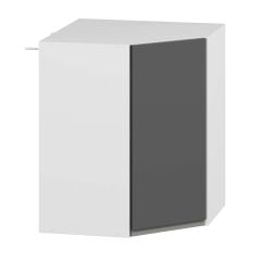 Alvinka Mutfak Modül Hg_J Üst 1Dk1R 60-H72Cm Köşe Dolap Beyaz Antrasit Suntalam