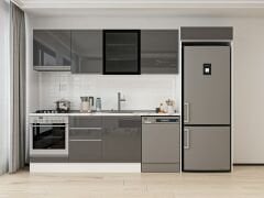 Alvinka 310X220 Cm Hg_J Mutfak Dolabı Antrasit - Mdf