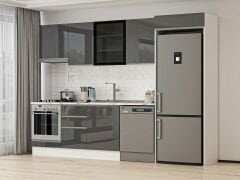 Alvinka 310X220 Cm Hg_J Mutfak Dolabı Antrasit - Mdf