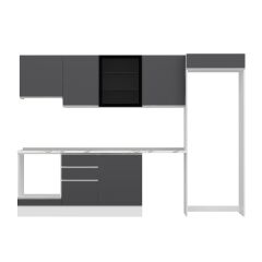 Alvinka 310X220 Cm Hg_J Mutfak Dolabı Antrasit - Mdf