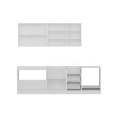 Minar 255 Cm Mutfak Dolabı Beyaz Antrasit 255-A3