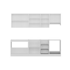 Minar 255 Cm Mutfak Dolabı Beyaz Antrasit 255-A5