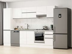 Alvinka 305X210 Cm High Gloss Mutfak Dolabı Mb-E90B50S45-1 High Gloss | Beyaz - Mdf