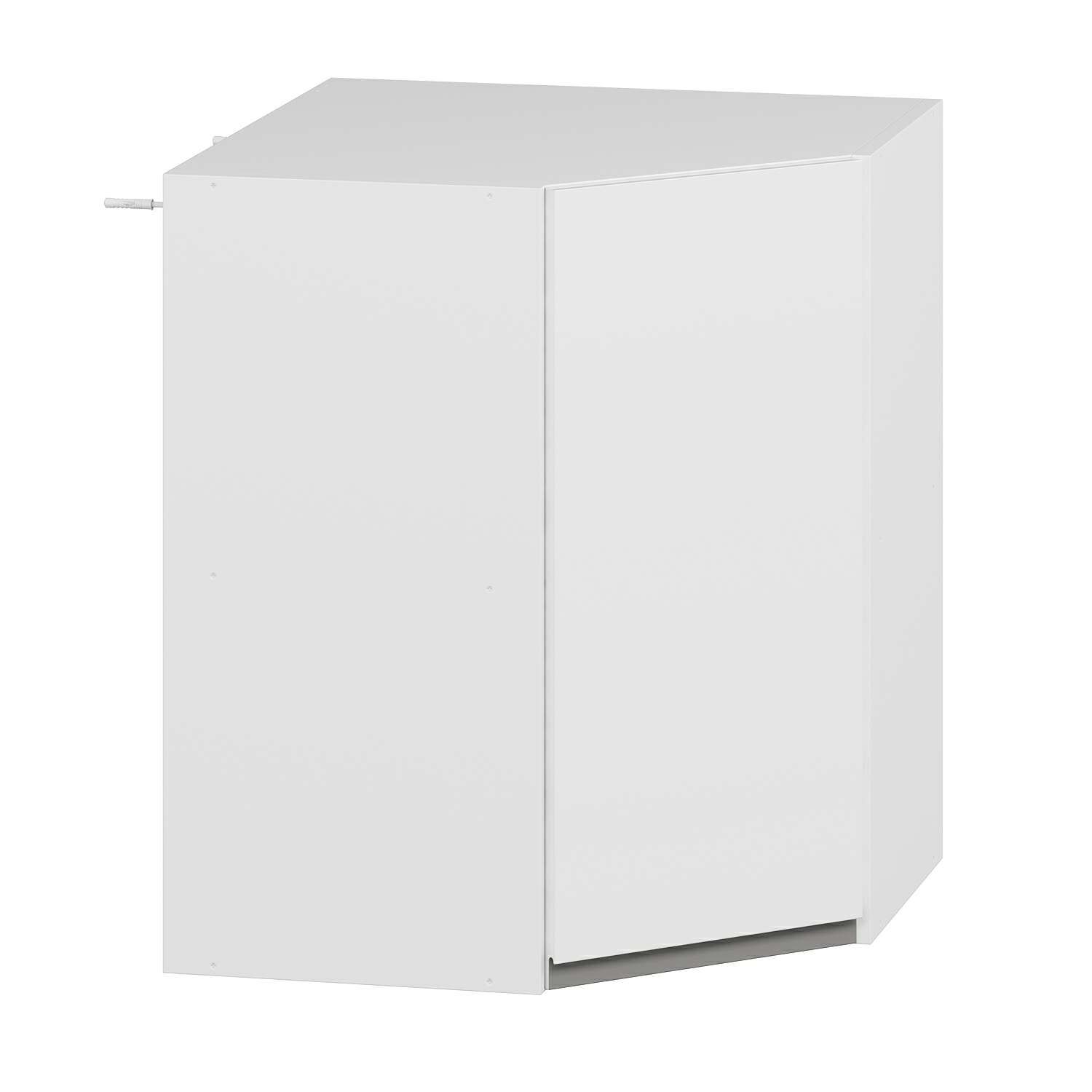 Alvinka Mutfak Modül Hg_J Üst 1Dk1R 60-H72Cm Köşe Dolap Beyaz Beyaz Mdf