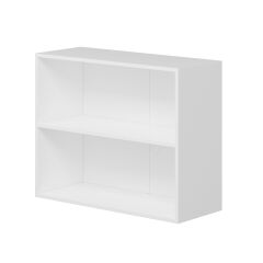 Alvinka Mutfak Modül Mbr_A Üst 2Yk1R 90-H72Cm Dolap Cam Beyaz Antrasit Mdf