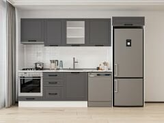 Alvinka 310X220 Cm Mbr_A Mutfak Dolabı Antrasit - Mdf