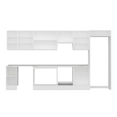 Alvinka 390X222 Cm Klasik Mebran Mutfak Dolabı Mb-E90S40S60-1 Mebran | Kumtaşı - Suntalam