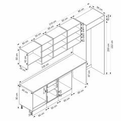 Alvinka 310X220 Cm Mbr_A Mutfak Dolabı Kumtaşı - Mdf