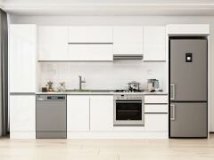 Alvinka 375X222 Cm High Gloss Mutfak Dolabı Mbb-E80B50S45-1