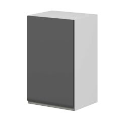 Alvinka Mutfak Modül Hg_J Üst 1Dk2R 45-H72Cm Dolap Beyaz Antrasit Mdf
