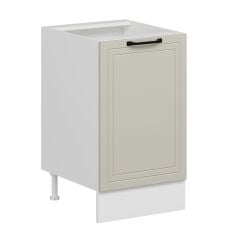 Alvinka Mutfak Modül Mbr_A Alt 1K1R 50Cm Dolap Beyaz Kumtaşı Mdf