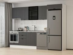 Alvinka 310X220 Cm Mbr_B Mutfak Dolabı Antrasit - Mdf