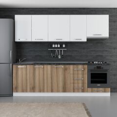 Minar 255 Cm Mutfak Dolabı Beyaz Dore 255-D5