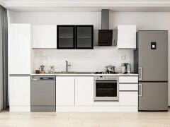 Alvinka 305X210 Cm High Gloss Mutfak Dolabı Mb-E90B50S45-3 High Gloss | Beyaz - Mdf