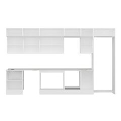 Alvinka 385X240 Cm High Gloss Mutfak Dolabı Mb-E80S60S45-2 High Gloss | Beyaz - Suntalam