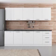 Minar 260 Cm Mutfak Dolabı Beyaz 260-B2